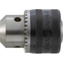 Mandrin trois mors de perceuse à clé à emmanchement conique, Capacité de serrage : 1,5-13,0 mm, Emmanchement B16, Ø extérieur 42 mm, Taille de clé : S 2