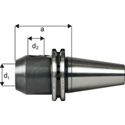 Mandrin de serrage méplat System Weldon, porte-outils DIN 69871, d1 : 14 mm, ISO 40, a 160 mm, d2 : 44 mm