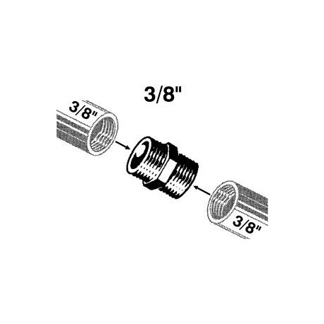 Manchon 3/8" chromé