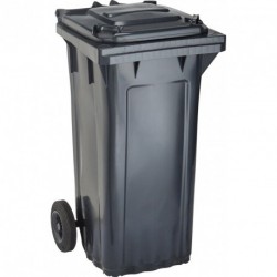 Bac Poubelle WAVE 120-l Plastique gris