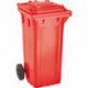 Bac Poubelle WAVE 120-l Plastique rouge
