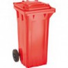Bac Poubelle WAVE 120-l Plastique rouge