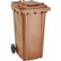 Bac Poubelle WAVE 240-l Plastique marron