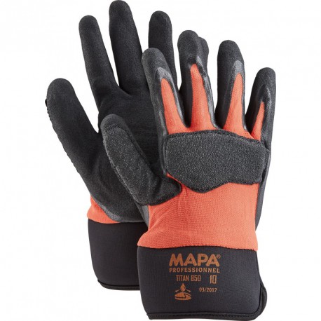 Gants de protection Titan 850  Taille  9, noir-orange (par 12)