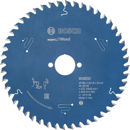 Lame de scie circulaire.Expert W 190x2,6x30mm Z48 W Bosch