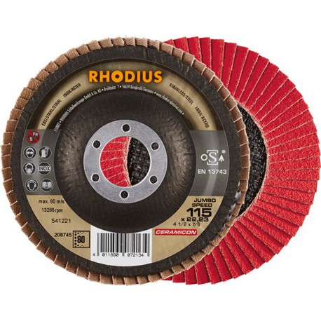 Disque à lamellese JUMBO SP 115mm K 80 Rhodius(Par 10)