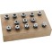 Jeu de pinces de serrage sur socle en bois, Capacité de serrage : 2-16 mm, Pince de serrage type ER25, Contenu 15 éléments