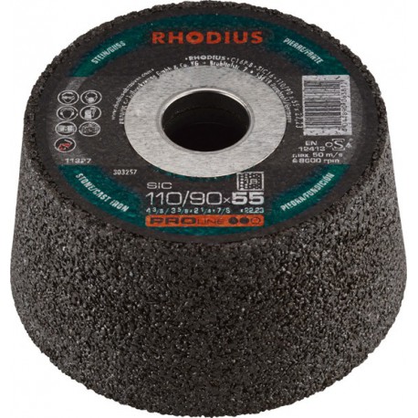 Meule abrasive SIC 110/90 x 55 mm Rhodius(Par 6)