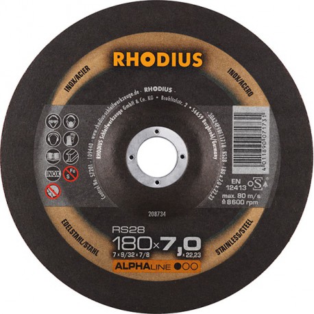 Disque de coupe RS28 180 x 7,0mm Inox Rhodius(Par 10)