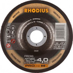 Disque de coupe RS38 125 x 4,0mm Inox Rhodius(Par 25)