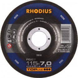 Disque de coupe RS67 115 x 7,0mm Acier Rhodius(Par 25)