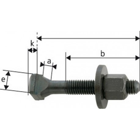 Vis pour rainures en T, Larg. : de rainure : 16 mm, Ø de filetage x Long. M16 x 63 mm, Matériaux traité pour classe de résistance 8.8
