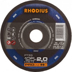 Disque de coupe FT33 125 x 2,0mm  Rhodius(Par 25)