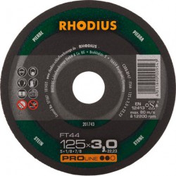 Disque de coupe FT44 125 x 3,0mm  Rhodius(Par 25)
