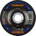 Disque de coupe FTK33 115 x 2,0mm coudé Rhodius(Par 25)