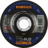 Disque de coupe FTK33 115 x 2,0mm coudé Rhodius(Par 25)