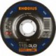 Disque de coupe FTK33 115 x 3,0mm coudé Rhodius(Par 25)