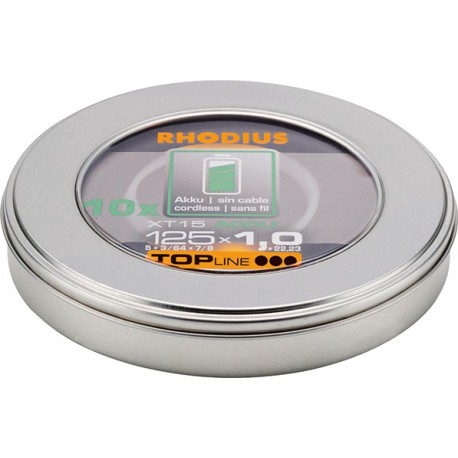 Disque de coupe XT15 ACCU 125 x 1,0mm  Rhodius(Par 10)