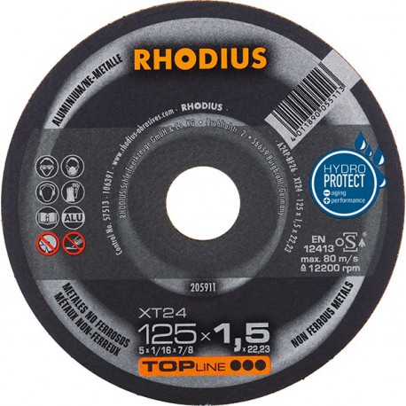 Disque de coupe XT24 125 x 1,5mm  Rhodius(Par 50)