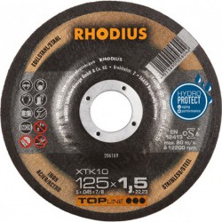 Disque de coupe XTK10 125 x 1,5mm coudé Rhodius(Par 50)