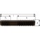 Tige filetée, Matériaux : traité pour classe de résistance 10.9, Ø de filetage x Long. d x l M12 x 100 mm, Long. filetage b 63 mm