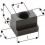 Tasseau DIN508 M16x18mm FORMAT 1 PCS