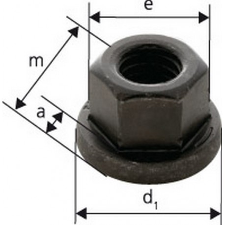 Écrou six pans DIN6331 M10 forgé FORMAT 1 PCS