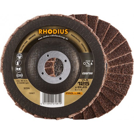Disque à lamelle VLS 125mm coarse Rhodius(Par 10)