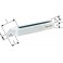 Bride à fourche avec tenon, Larg. de fente : 22 mm, Long. totale 250 mm, Pour vis M20/M22, a : 40 mm, b2 : 60 mm, b3 : 35 mm, l2 : 68 mm, l3 : 45 mm