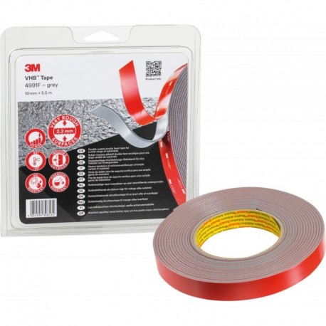 3M 4991F Double face VHB gris 19mmx5.5m (Par 4)
