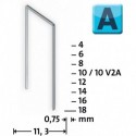 Agrafe Typ A a 1000 unités Nr.53/10 V2A Novus