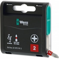 Assortiment embout 20 BTZ PH2x 25mm 20er Box Wera