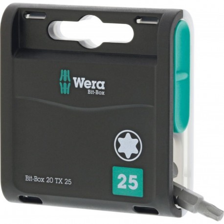 Assortiment embout 20H avec 20 unités Bits T25x25mm Wera