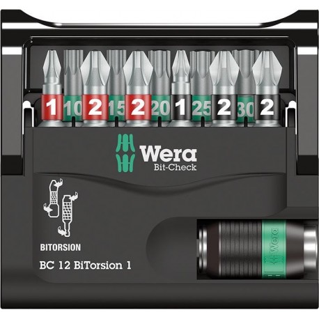 Assortiment embout Bit-Check 12 BiTorsion 1 Wera