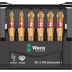 Assortiment embout Bit-Check 6 PH Diamond 1 Wera