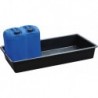 Bac collecteur PE pour petits récipients 100x55x15cm, 65,5L 100% PE, résistant aux produits chimiques