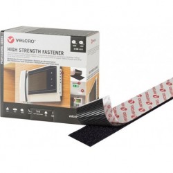 Bande Velcro Fixation haute résistance 20mm x 5m noir
