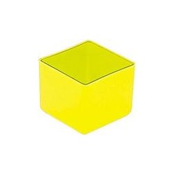 Boite rangement 49x49x40 mm jaune