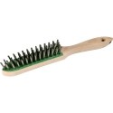 Brosse à main CrNiMo lisse 4 rangs 0,3mm ZEINTRA 1 PCS
