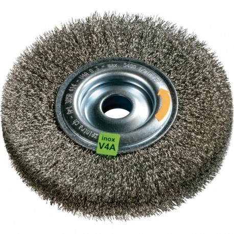 Brosse ronde V4A ondulé 150x20x03mm ZEINTRA