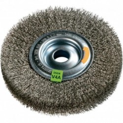 Brosse ronde V4A ondulé 200x30x03mm ZEINTRA