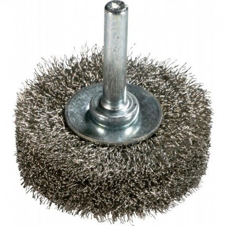 Brosse ronde V4A ondulé sur tige 70x20x025mm ZEINTRA