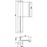 Charnière 22 A 180 mm gauche Acier blank