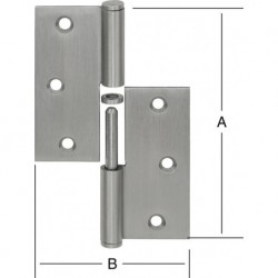 Charnière 90X90 mm lks. RF