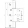 Charnière bande VX 7939/160 Inox