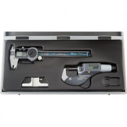 Coffret de 3 instruments de mesure à affichagenumériquepied à coulisse 1/20 TESA