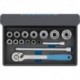 Coffret douille TC 19-MU-10 in Sac textile C-Profil 1/2 GEDORE