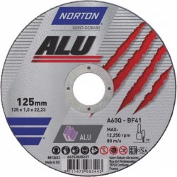 Disque de coupe Alu courbé 125x16 mm