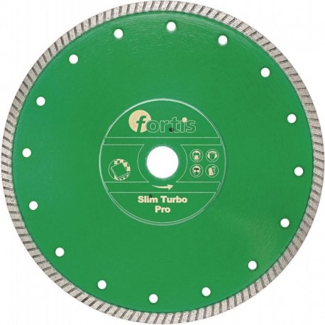 Disque diamant Slim Turbo Pro Ø 230 mm avec Segment 7 mm Alésage 222 mm FORTIS