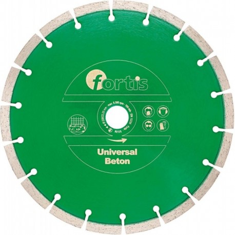 Disque diamant Universal Beton Ø 125 mm gesintert 10 mm Alésage 222 mm FORTIS